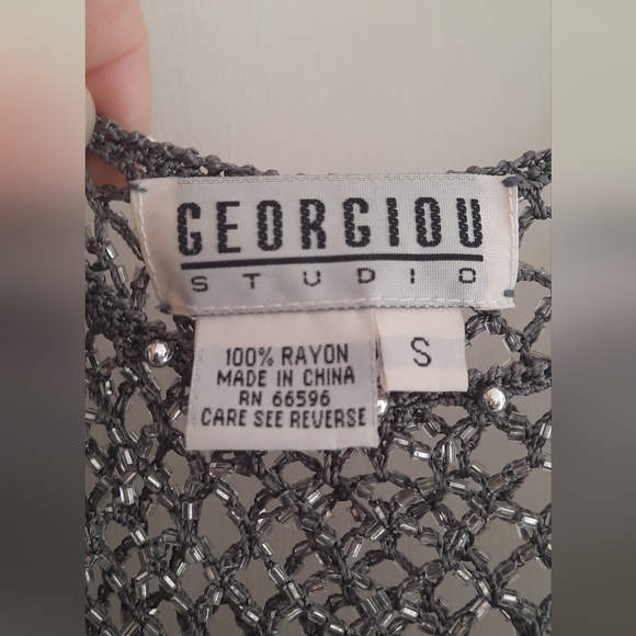 Rare and vintage stunning beaded tank top by Georgiou Studios - Picture 5 of 5